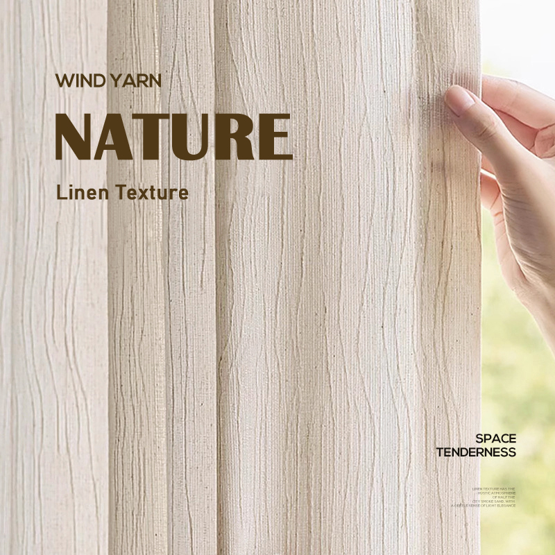 Custom Size Jacquard Linen Sem - Linen Curtain Eyelet recension och pris