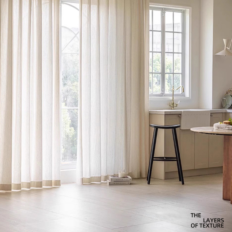 Custom Size Jacquard Linen Sem - Linen Curtain Eyelet recension och pris